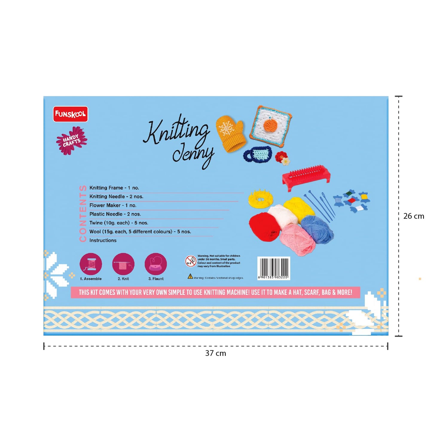 Handycrafts Funskool Knitting Jenny DIY Kit