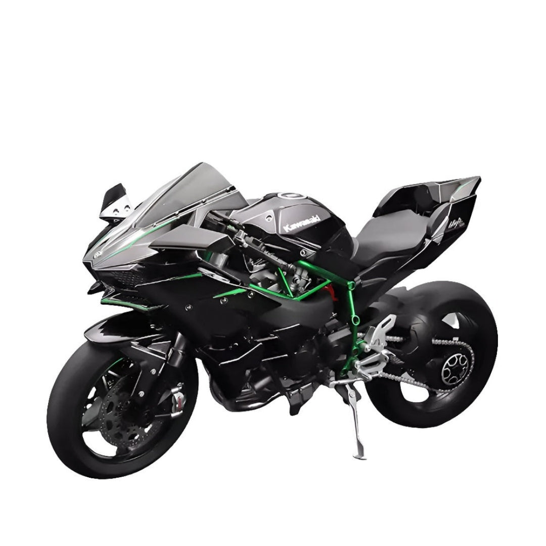 XLG 1/6 Scale Kawasaki Ninja H2R Diecast Motorcycle Model with Display Stand Premium Collector's Die Cast Bike