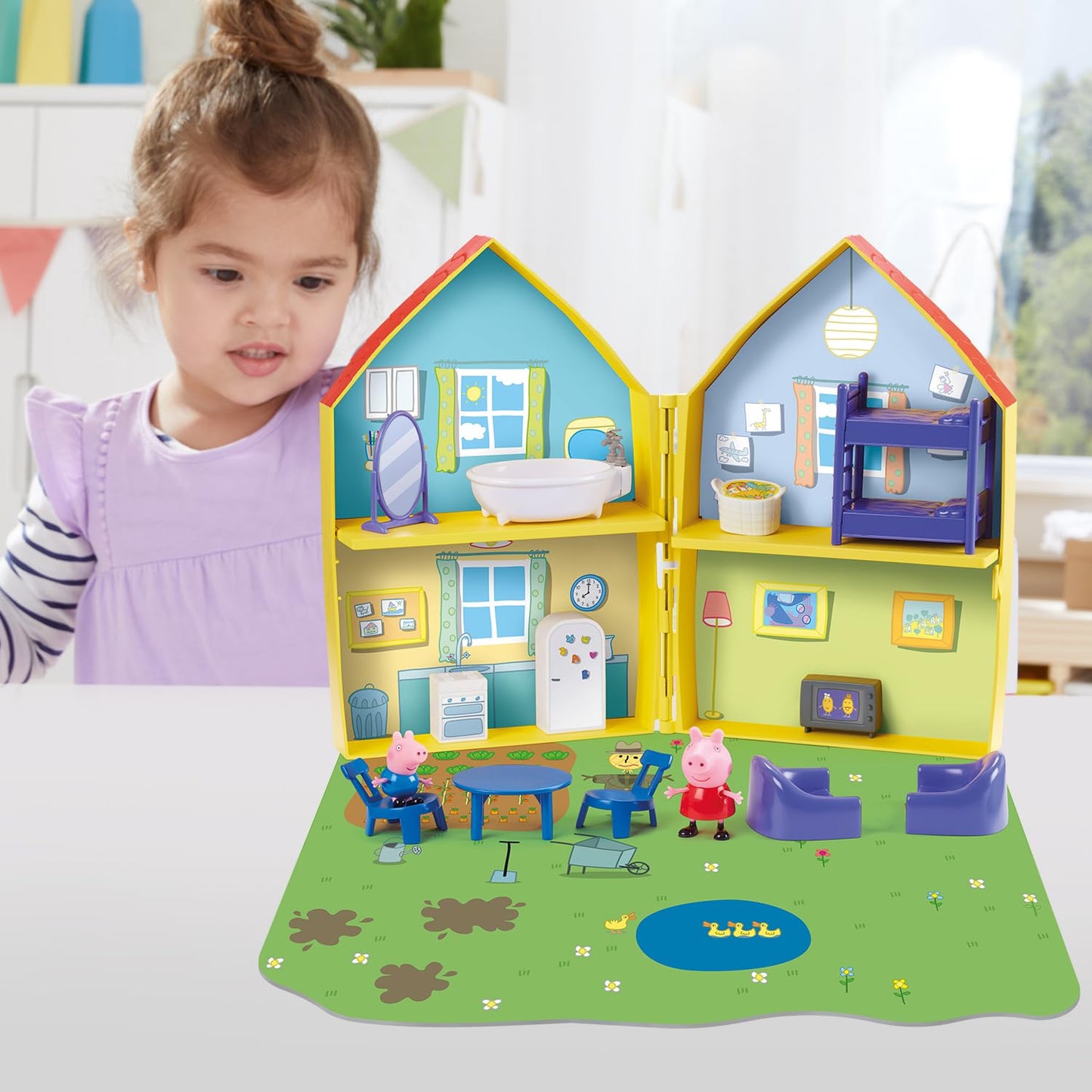 PEPPA PIG Family House Playset Includes Peppa's and George Figures House Set and Other Fun Accessories