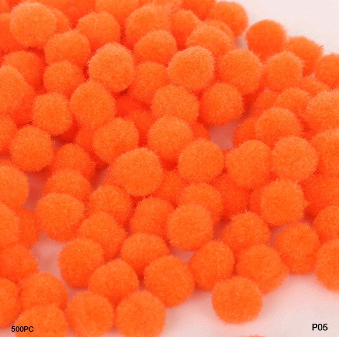 Pom Pom Balls 2 Cm 500 Pc's Single Shades