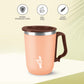 Milton Cool Touch Coastal 350 Stainless Steel Mug with Lid 300 ml Peach Wide Mouth for Easy Cleaning Sturdy Handle Hot and Cold Beverages Flap Lid Microwave Safe Light Weight BPA Free