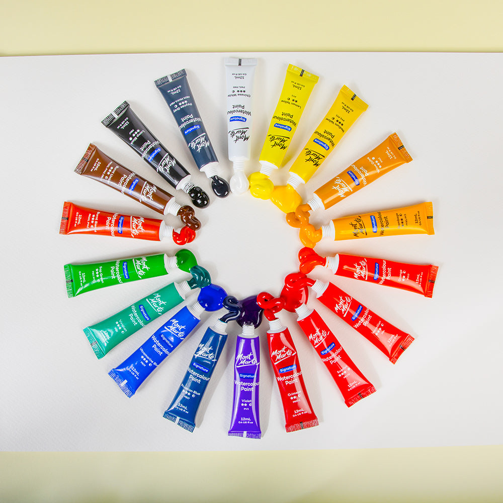 Mont Marte Watercolour Paint Set Signature 18pc x 12ml (0.4 US fl.oz)