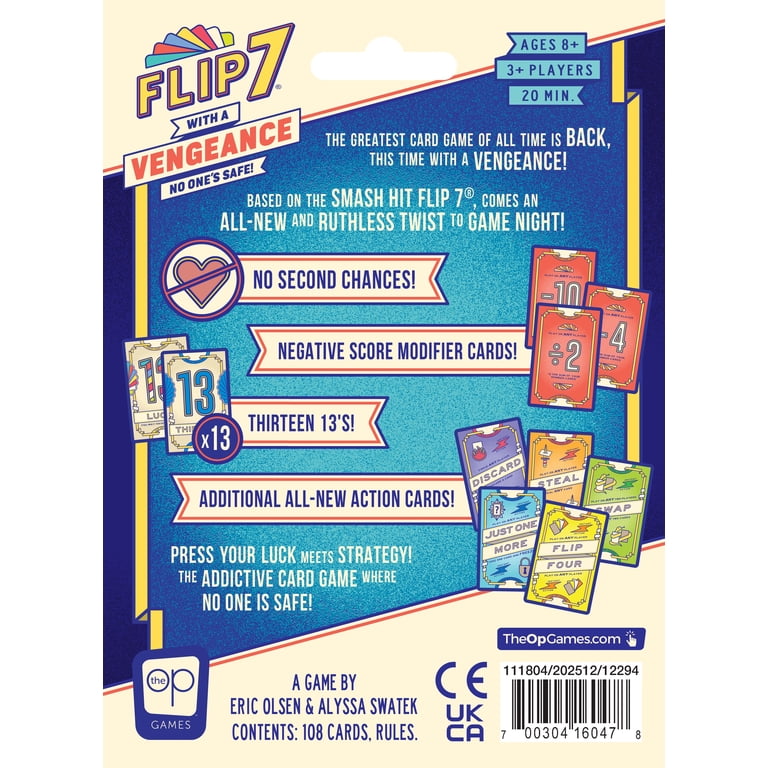 Flip 7 With A Vengeance Card Game