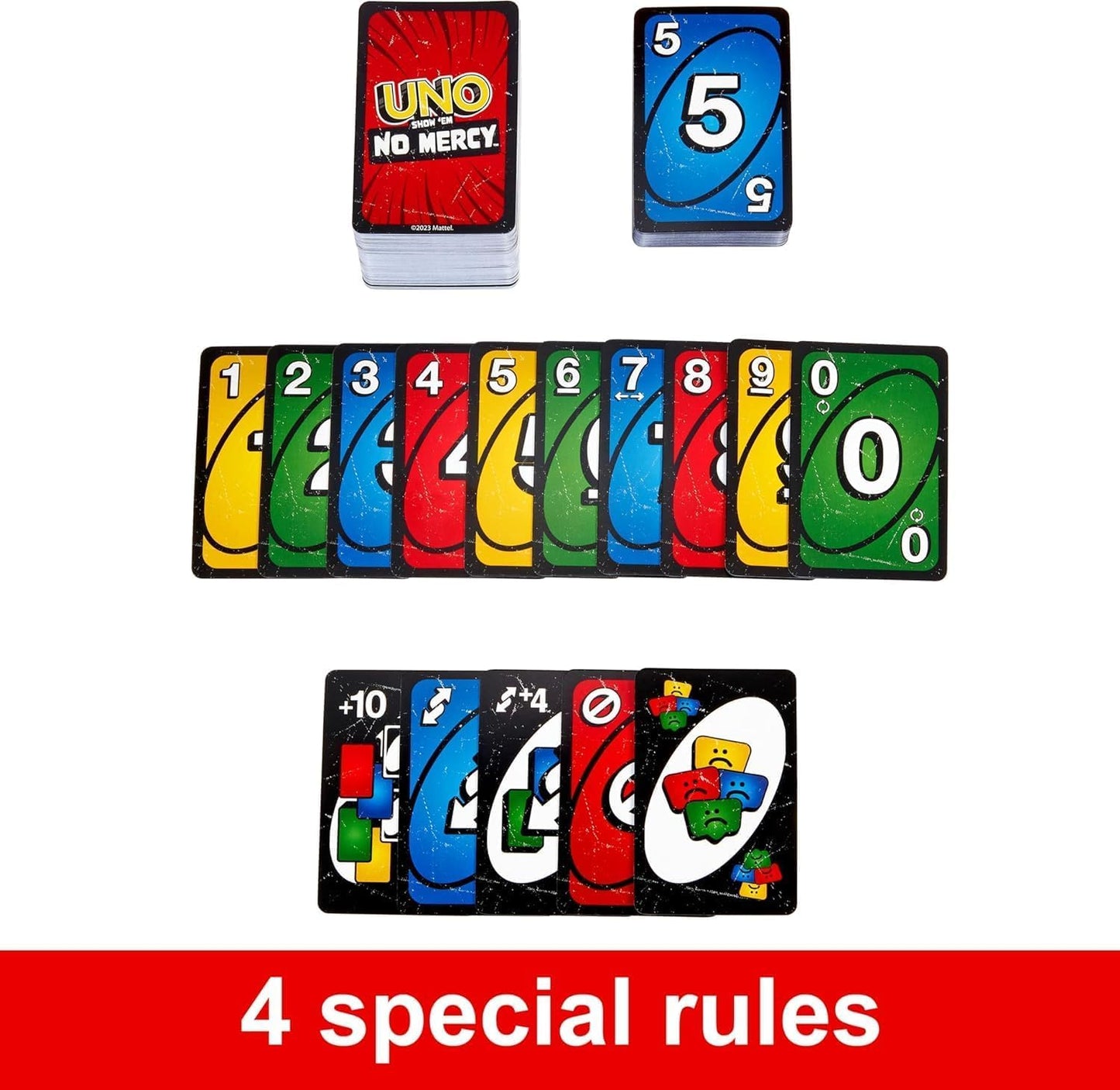 UNO Show ‘em No Mercy Card Game Tough New Rules, Endless Fun for Game Nights 168 Cards