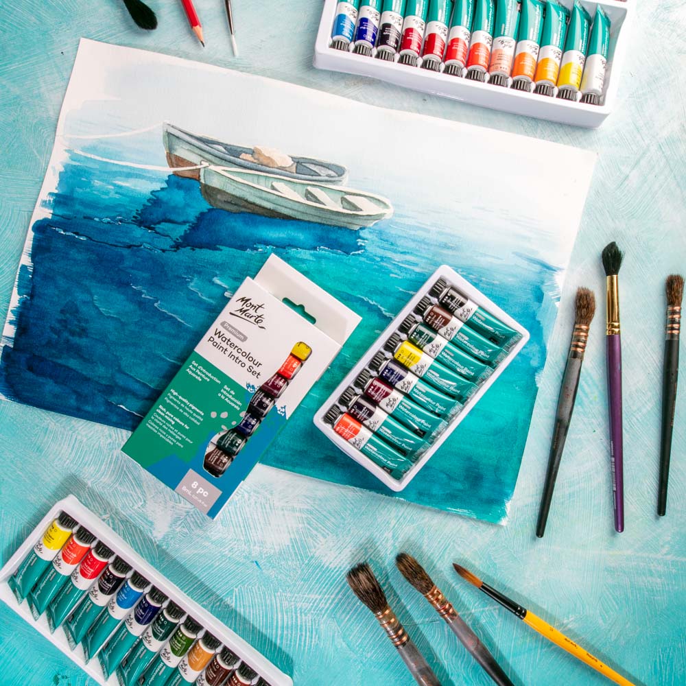 Mont Marte Watercolour Paints Premium Intro Set 8pc x 8ml