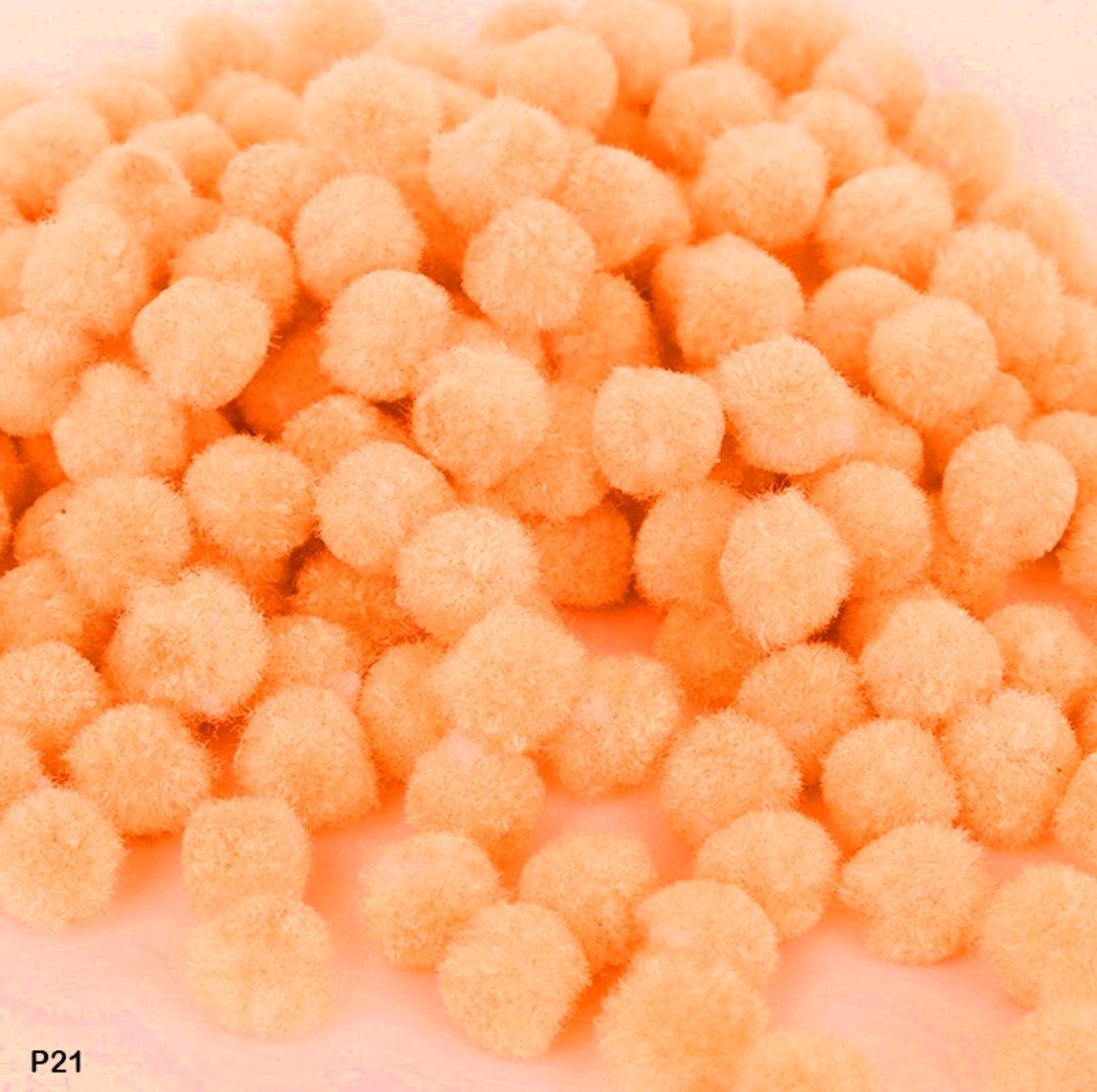 Pom Pom Balls 2 Cm 500 Pc's Single Shades