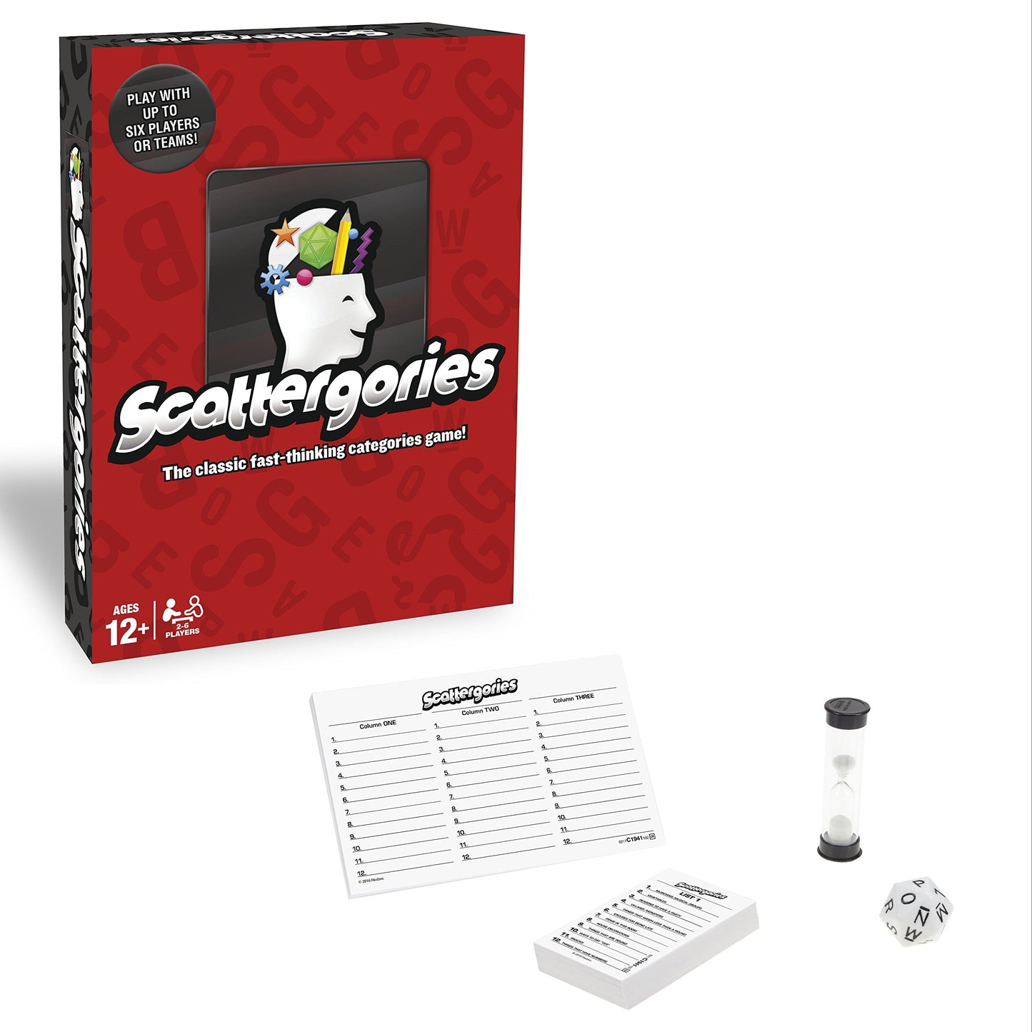 Scattergories Fast-Paced Word Game for 2-6 Players Ages 12+