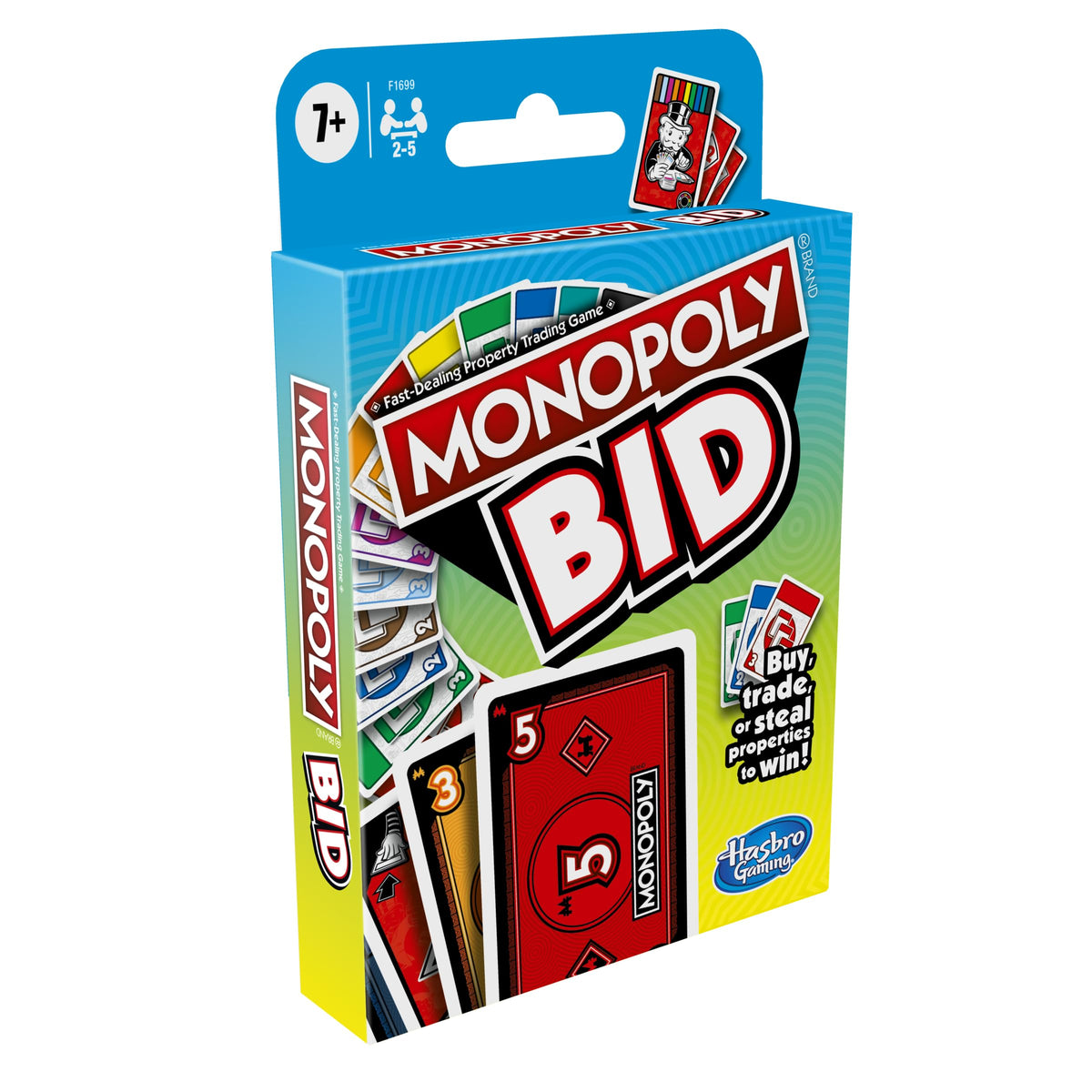 Hasbro Gaming Monopoly Bid Card Game
