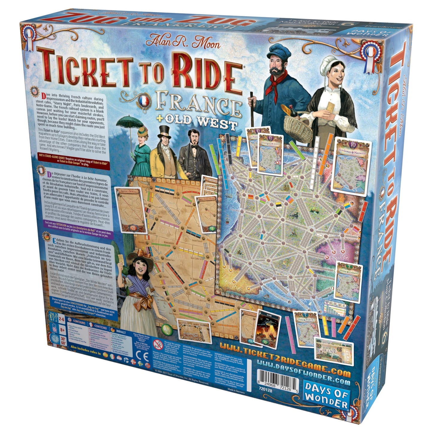 Asmodee Ticket to Ride France + Old West Board Game Expansion