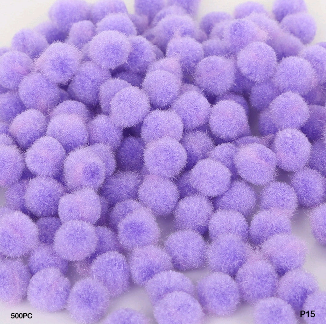 Pom Pom Balls 2 Cm 500 Pc's Single Shades