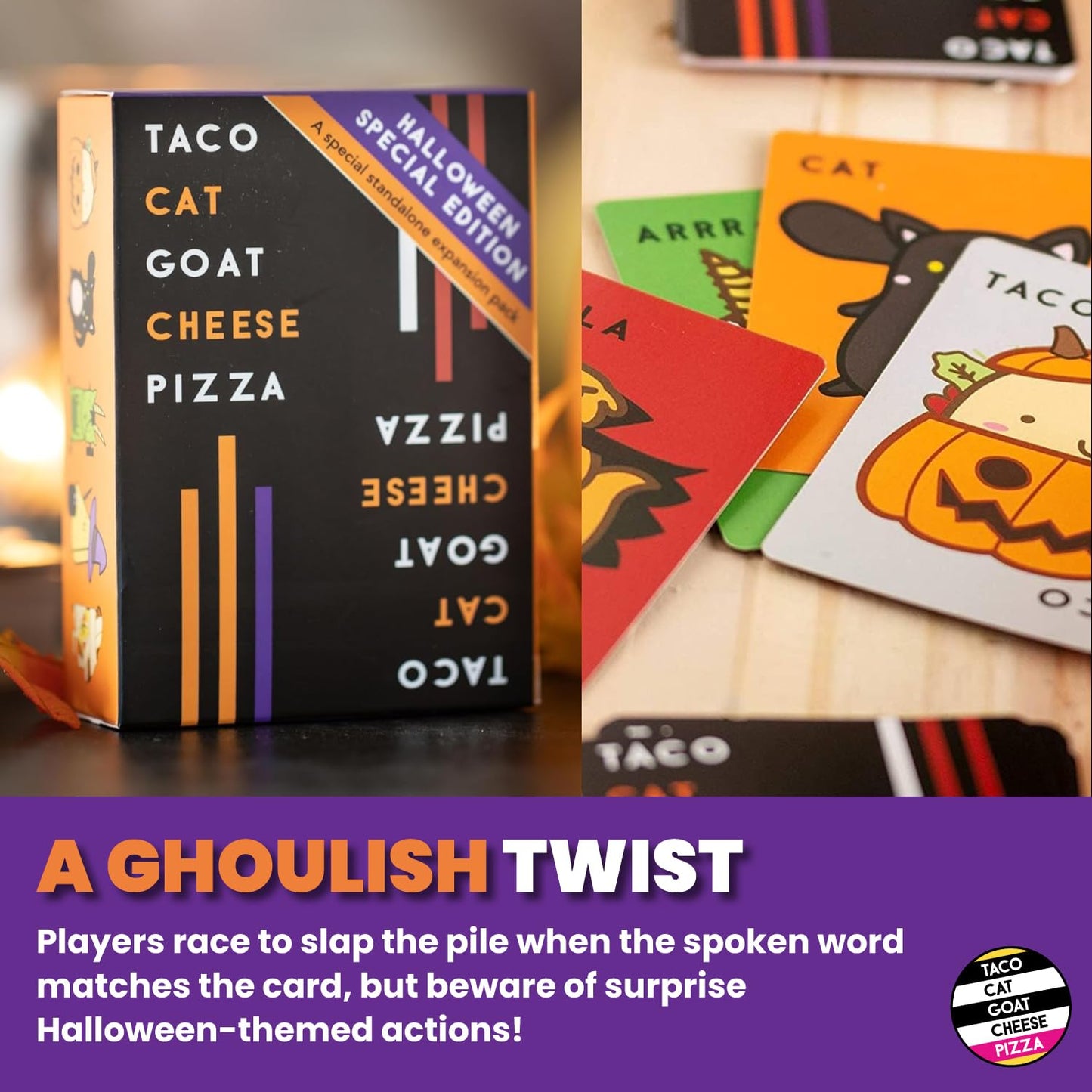 Taco Cat Goat Cheese Pizza Halloween Edition Wildly Spooky Card Game