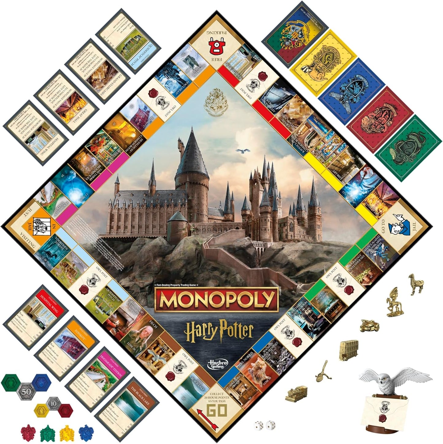 Hasbro Monopoly Harry Potter Edition Board Game A Magical Adventure at Hogwarts