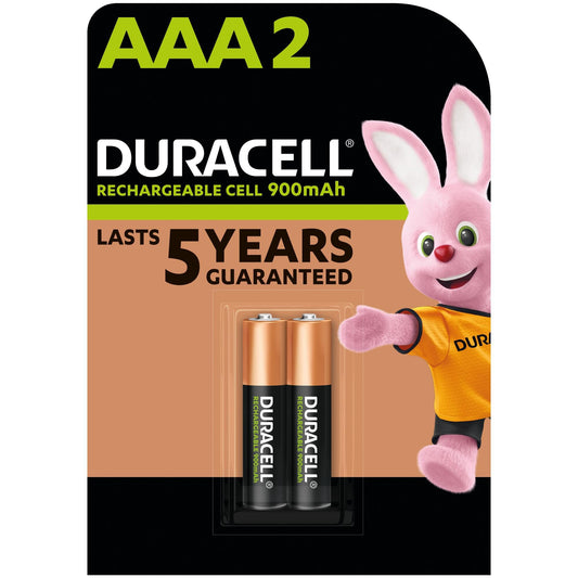 Duracell Rechargeable AAA 900mAh Battery Pack of 2