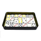 Double Six Color Dot Dominoes 28 Piece Set in Tin Case
