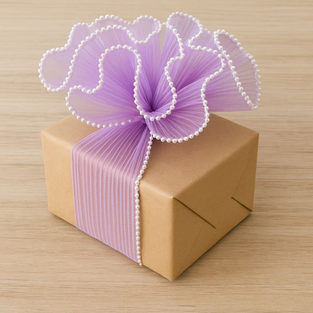 Premium Wrinkled Net Wrapping Paper with Pearl