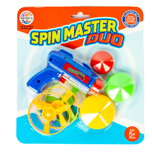Ratna's Spin Master Duo Combo of Flying Wheels & Spinning Tops, Outdoor & Indoor Play Toy for Kids 5+ Years