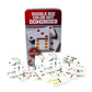 Double Six Color Dot Dominoes 28 Piece Set in Tin Case