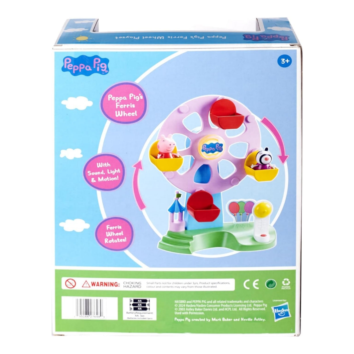 PEPPA PIG Ferris Wheel Playset with Lights Sounds and Motion Effects Includes 2 Figures