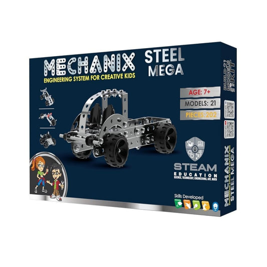 Zephyr Mechanix 202 Pcs Steel Apex Engineering System for Creative Kids
