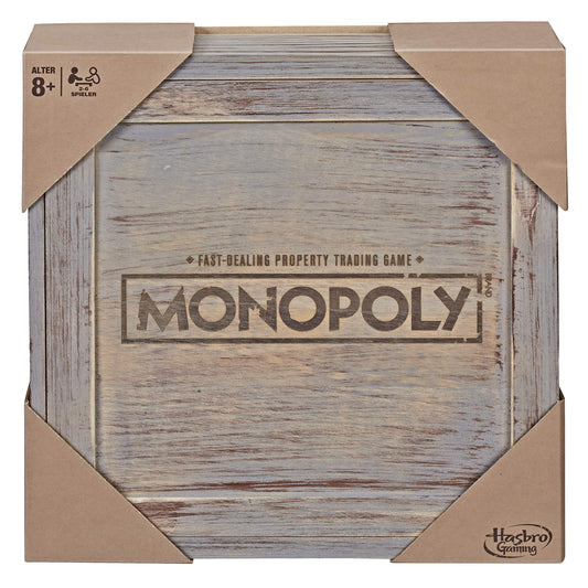 Hasbro Gaming Monopoly Rustic Series Premium Wooden Edition Board Game