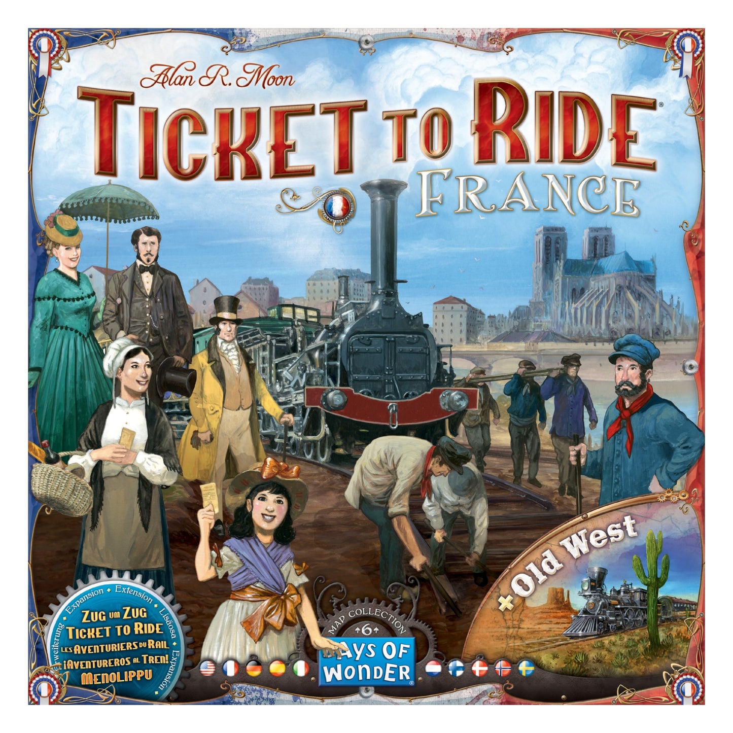 Asmodee Ticket to Ride France + Old West Board Game Expansion