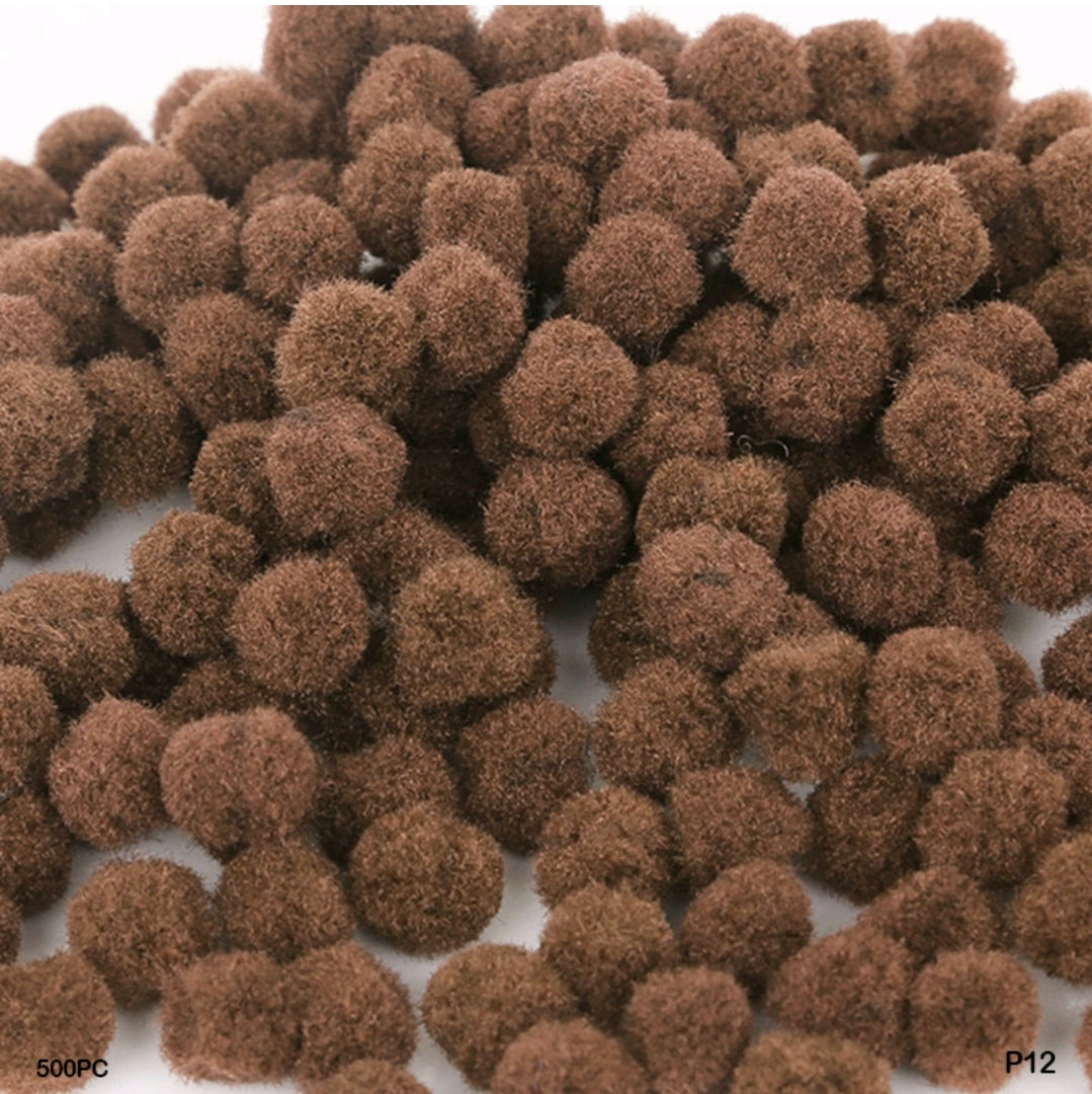 Pom Pom Balls 2 Cm 500 Pc's Single Shades