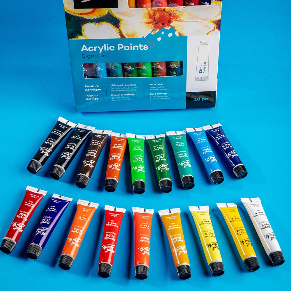 Mont Marte Acrylic Paints Signature 18pc x 12ml (0.4 US fl.oz)
