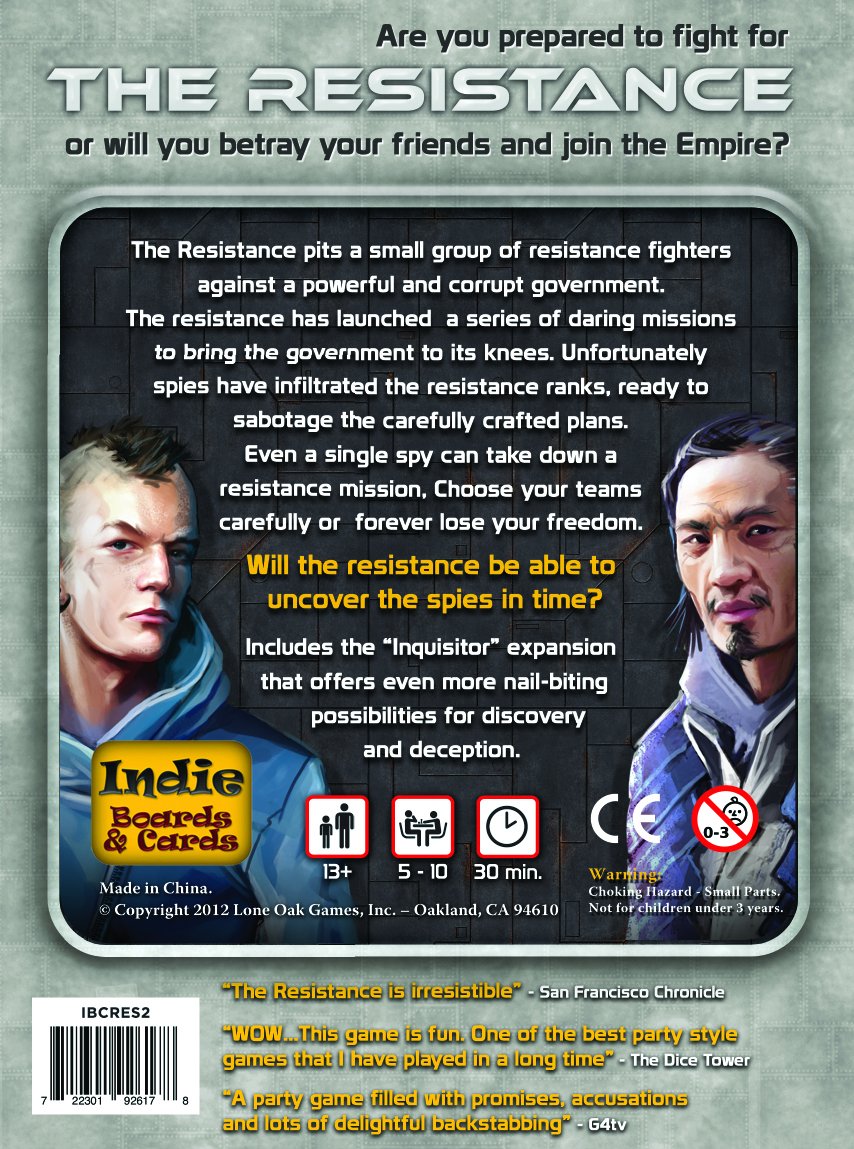 The Resistance 3rd Edition - Social Deduction, Strategy, Bluffing, Negotiation, and Deception, 5-10 Players Ages 13+