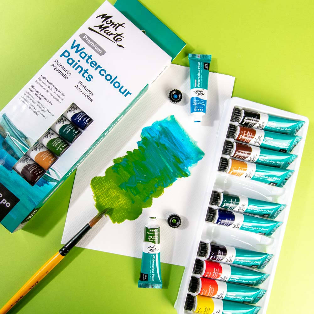 Mont Marte Watercolour Paints Premium 12pc x 8ml