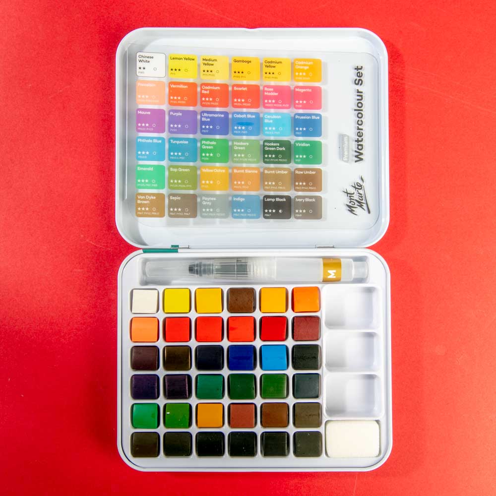 Mont Marte Watercolour Set in Tin Premium 39pc