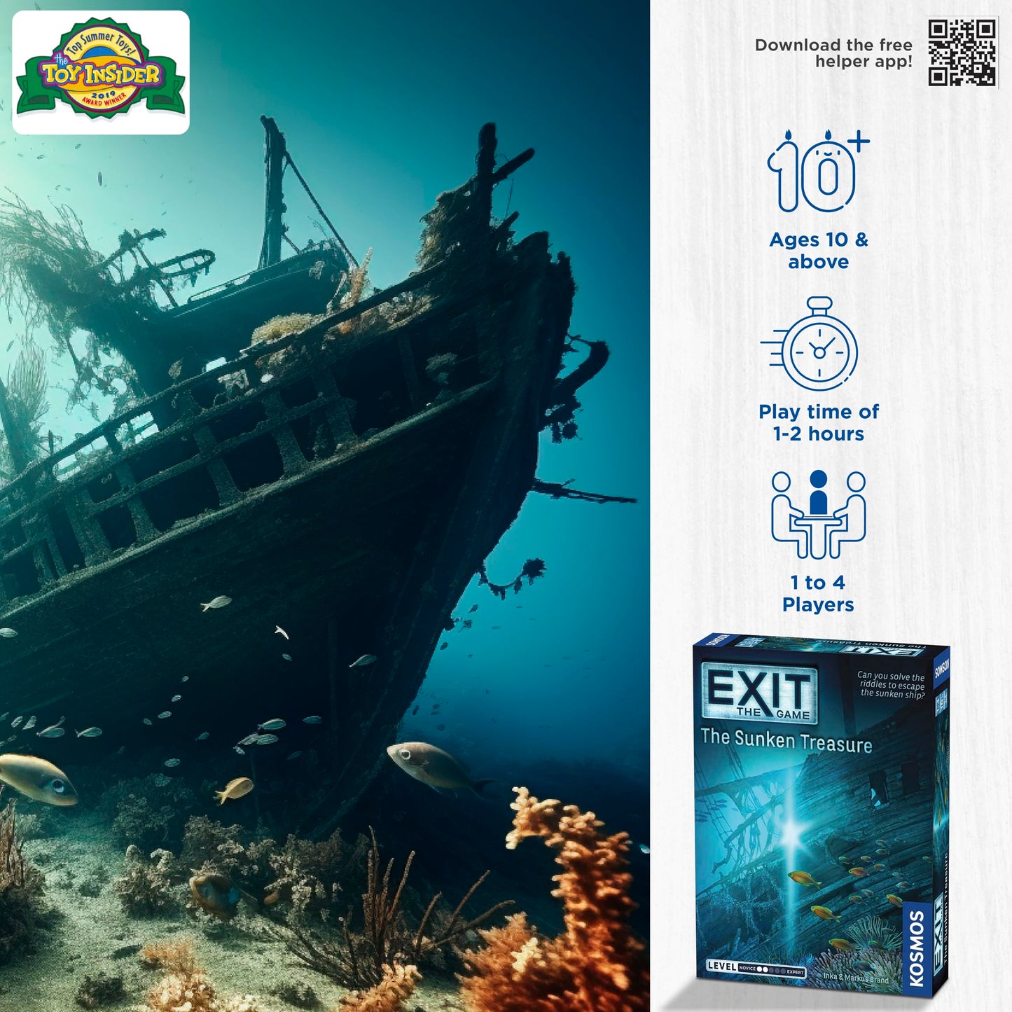 Thames & Kosmos The Exit Game The Sunken Treasure Card Based At Home Escape Room Game