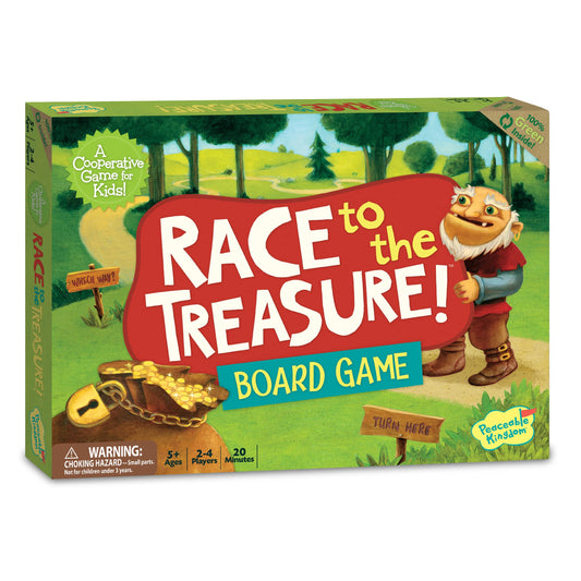 Peaceable Kingdom Race to the Treasure! Cooperative Path Building Game