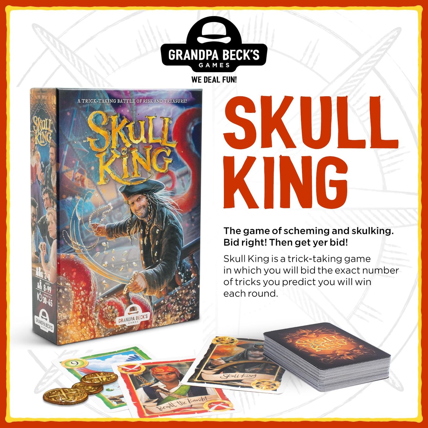 Grandpa Beck's Games Skull King  The Ultimate Pirate Trick Taking Card Game