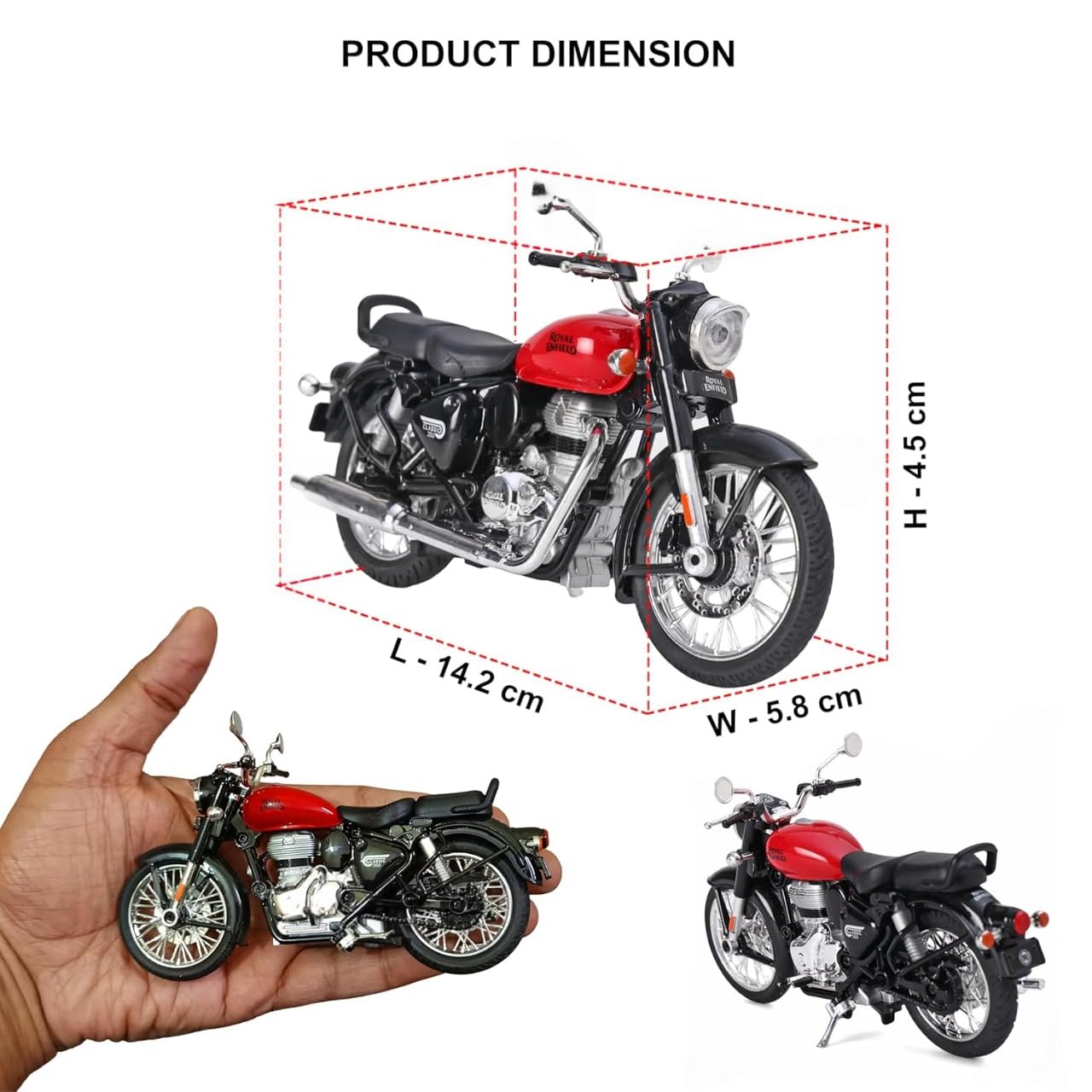 Centy Royal Enfield Classic 350 1:15 Scale Model
