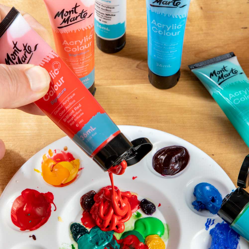 Mont Marte Acrylic Colour Paint Set Signature 18pc x 36ml