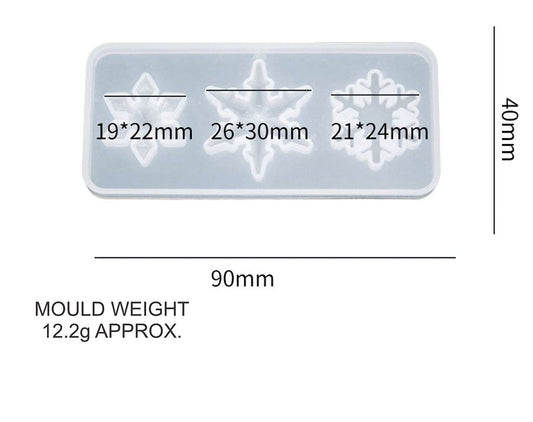 Silicone Mould SnowFlakes Pendant & Keychain