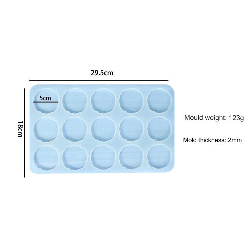 Silicone Mould 15 Cavity Round Agate