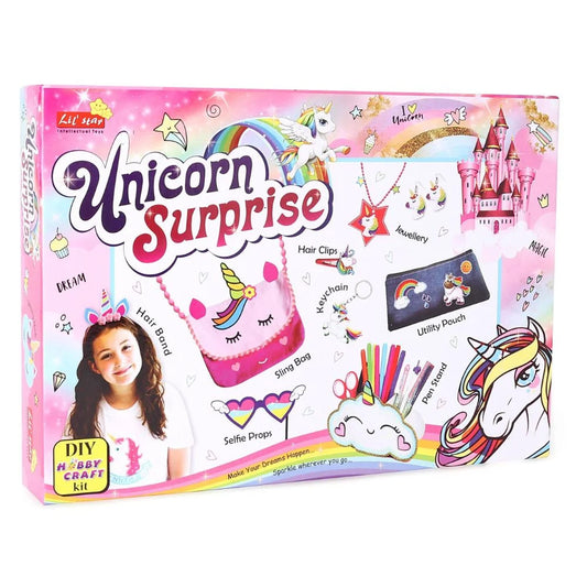 Lil' Star Unicorn Surprise Theme- DIY- Art and Craft Kit for Girls 6+ Age/Enhance Imaginary & Creative Skills