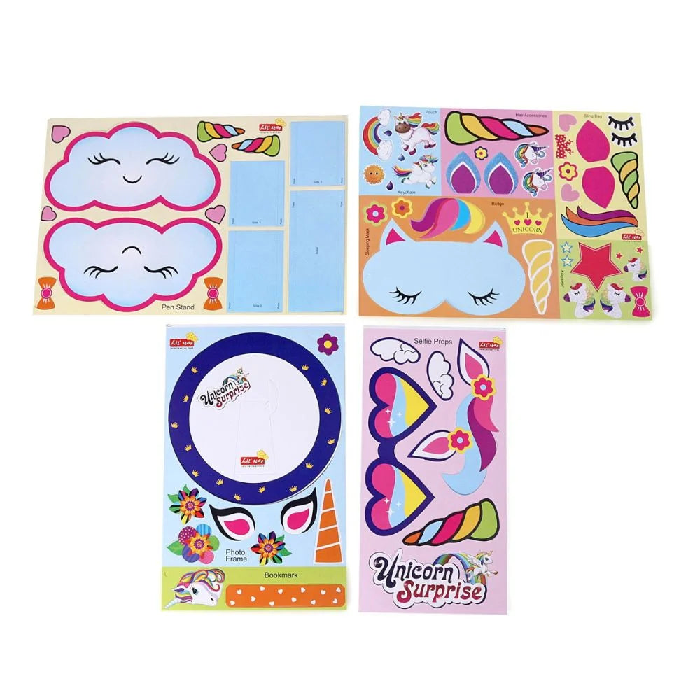 Lil' Star Unicorn Surprise Theme- DIY- Art and Craft Kit for Girls 6+ Age/Enhance Imaginary & Creative Skills