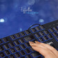 FINGERS Gleaming BlueLit Wired Backlit Keyboard - Black