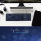 FINGERS Gleaming BlueLit Wired Backlit Keyboard - Black