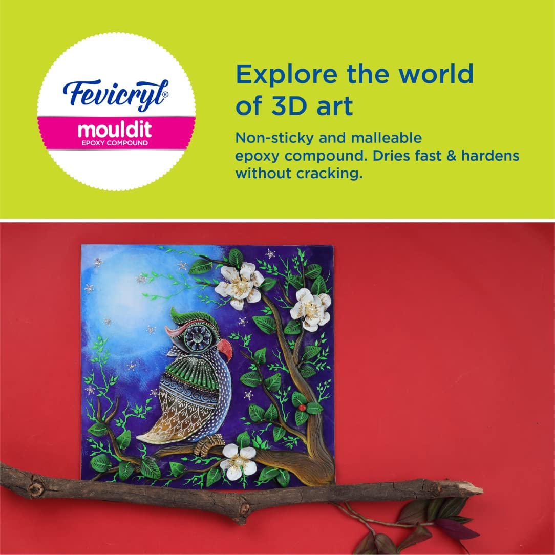 Pidilite Fevicryl Mould It, 900 g, Clay Set for Modelling and Sculpting, Air Dry Clay for Art and Craft, Gift for Artists, Students, Children