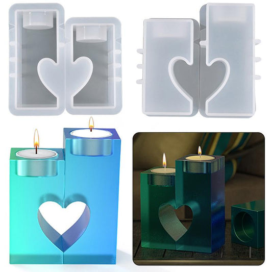 Silicone Mould Heart Candle Holder
