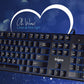 FINGERS Gleaming BlueLit Wired Backlit Keyboard - Black