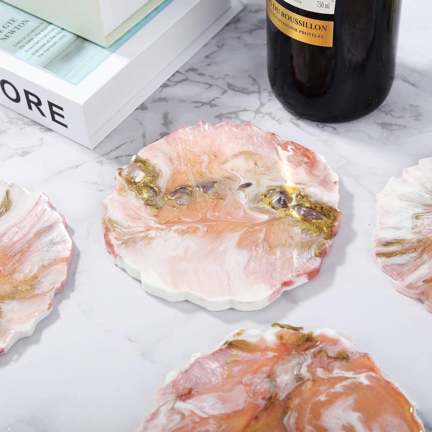 Silicone Mould Agate Coaster 5 Inch