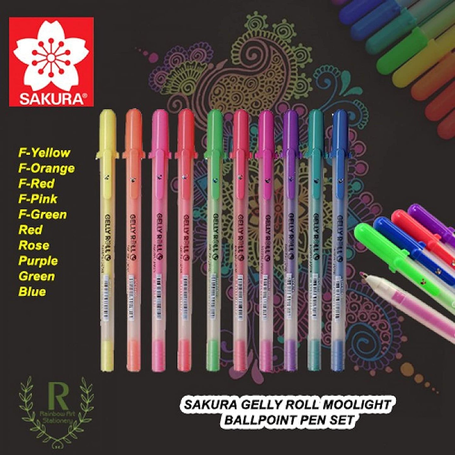 Sakura GellyRoll Moonlight Pens Set of 12 Colors