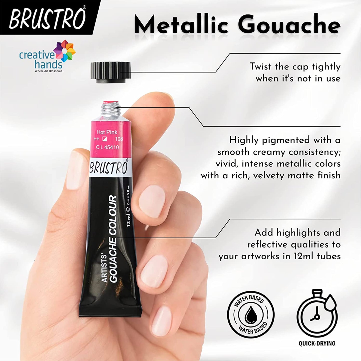 Brustro Artists Metallic Gouache Set of 18 x 12ml