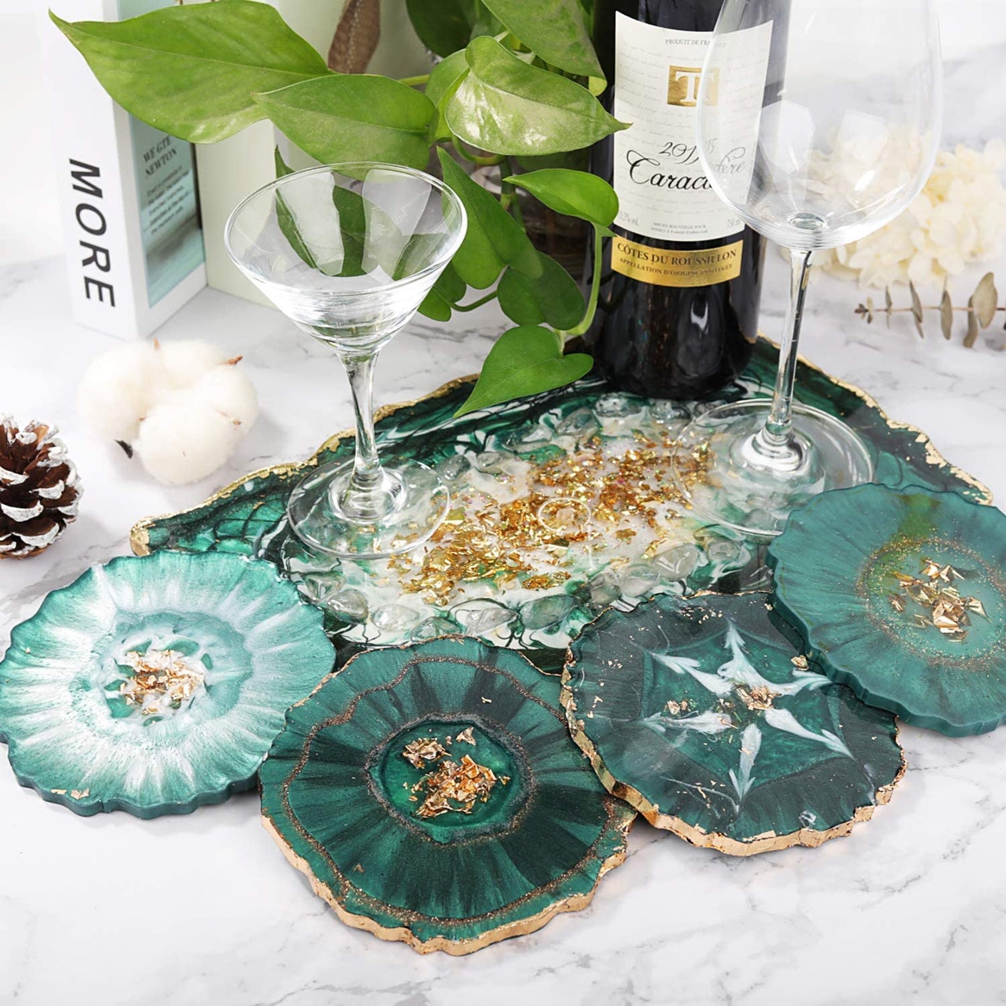 Silicone Mould Agate Coaster 4 Inch