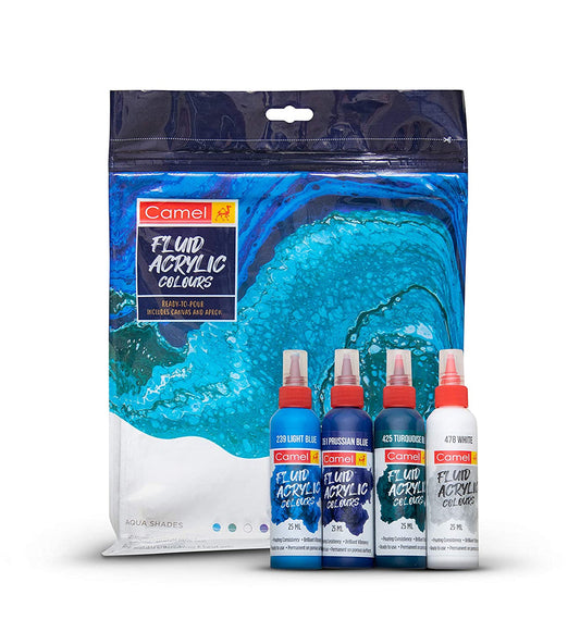 Camel Fluid Acrylic Kit - Aqua Series