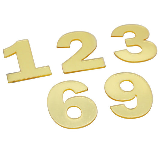 Acrylic Numbers (3, 6, 9 & 12) - Gold